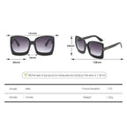 Black/ Gray Megan Oversized Gradient Sunglasses*